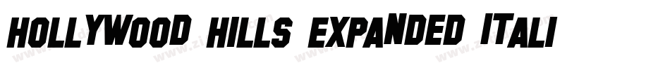 Hollywood Hills Expanded Italic字体转换